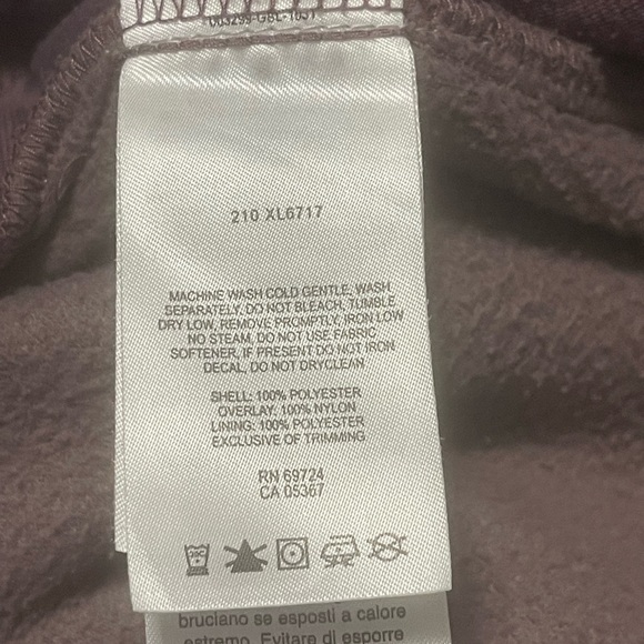 Columbia Mauve and Cream Zip Up Sweater Jacket - Picture 7 of 10